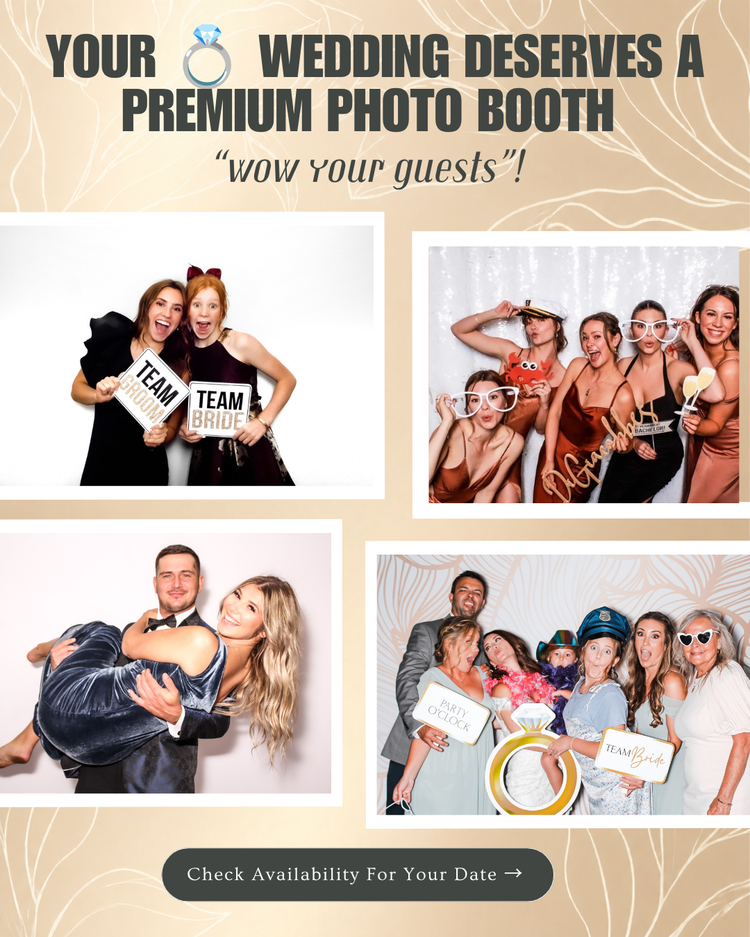 On This Day Photo Booth Facebook ad: Luxury Wedding Photo Booth