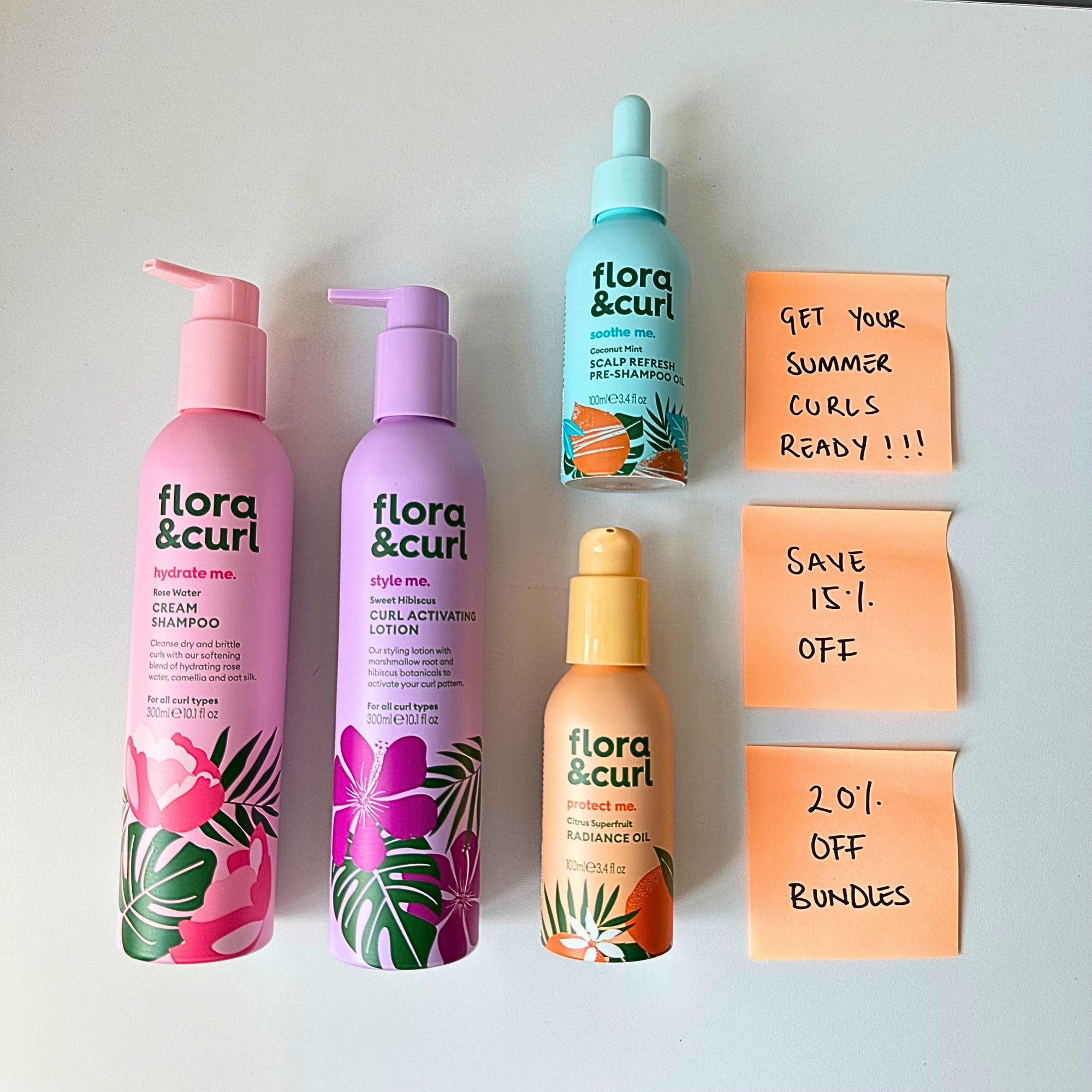 Flora & Curl Haircare Facebook ad