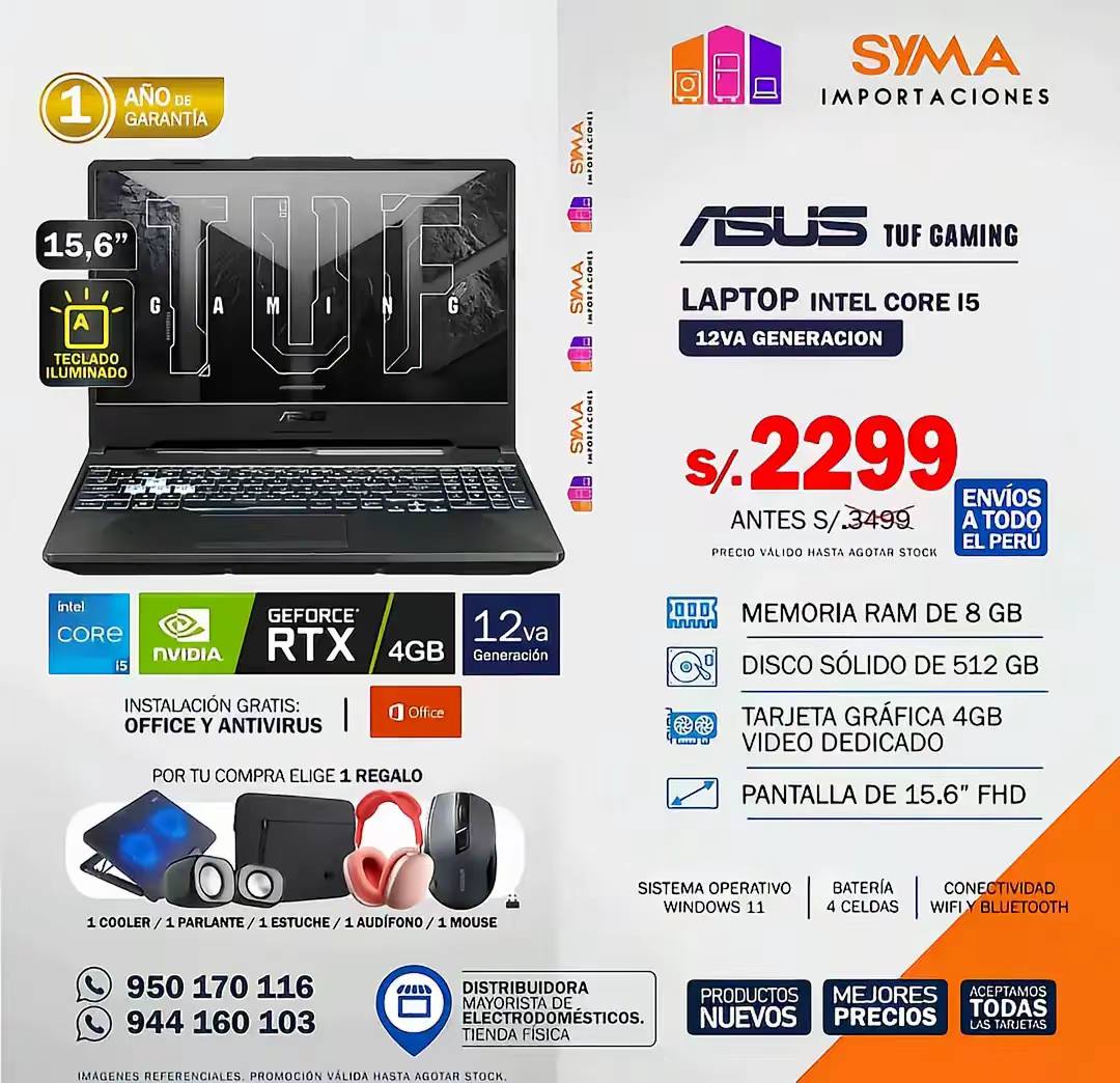 SYMA Import Facebook ad: LOS MEJORES PRECIOS EN LAPTOPS GAMER LOS ENCUENTRAS…