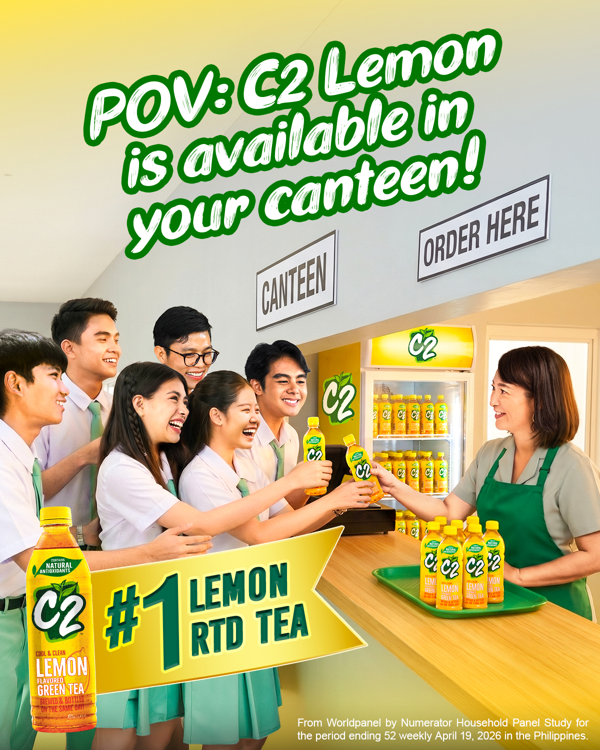 C2 Cool and Clean Facebook ad: Choose C2 Lemon, the #1 Lemon RTD Tea!