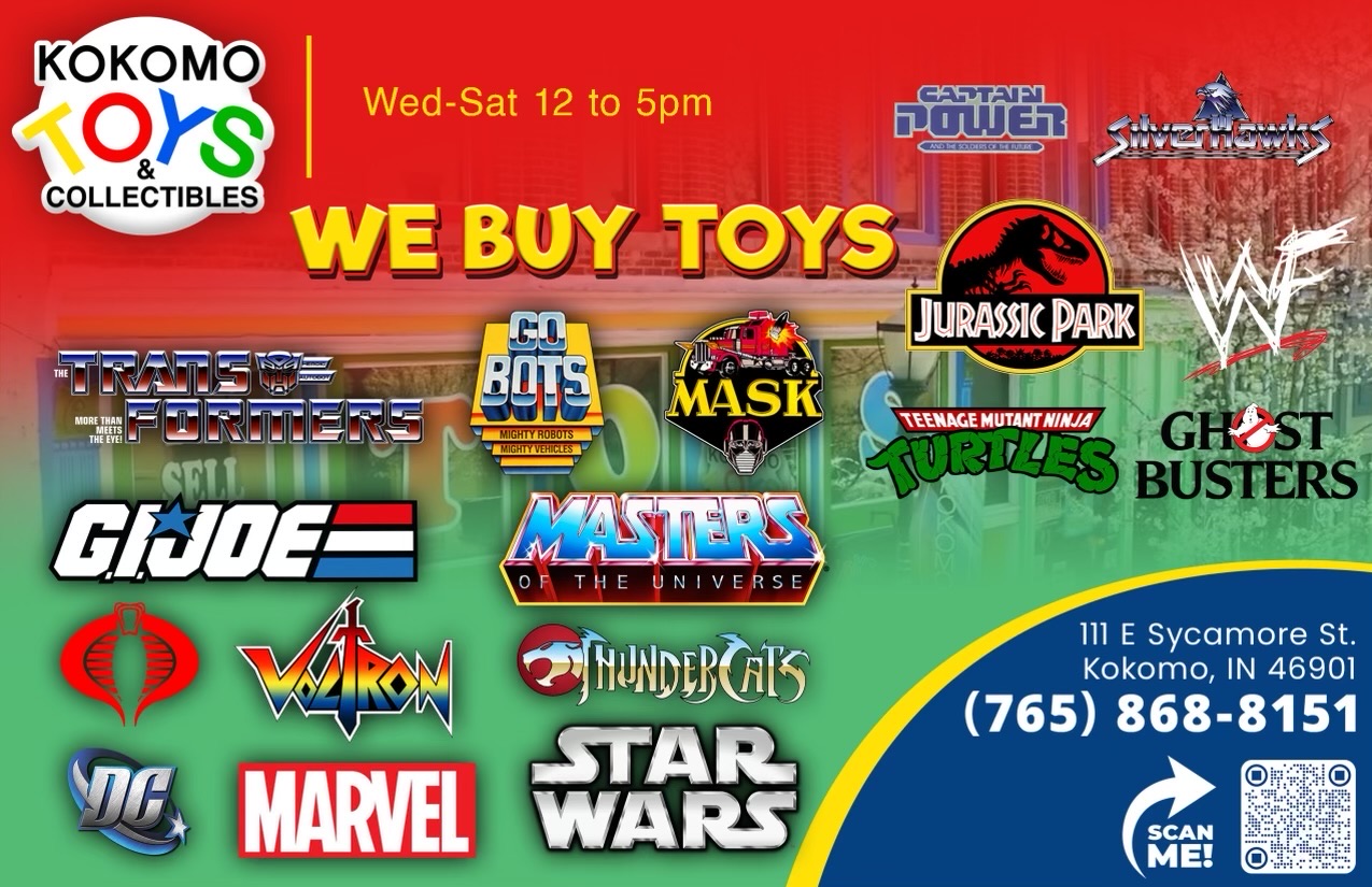 Kokomo Toys & Collectibles Facebook ad: WE BUY OLD TOYS & ACTION FIGURES!