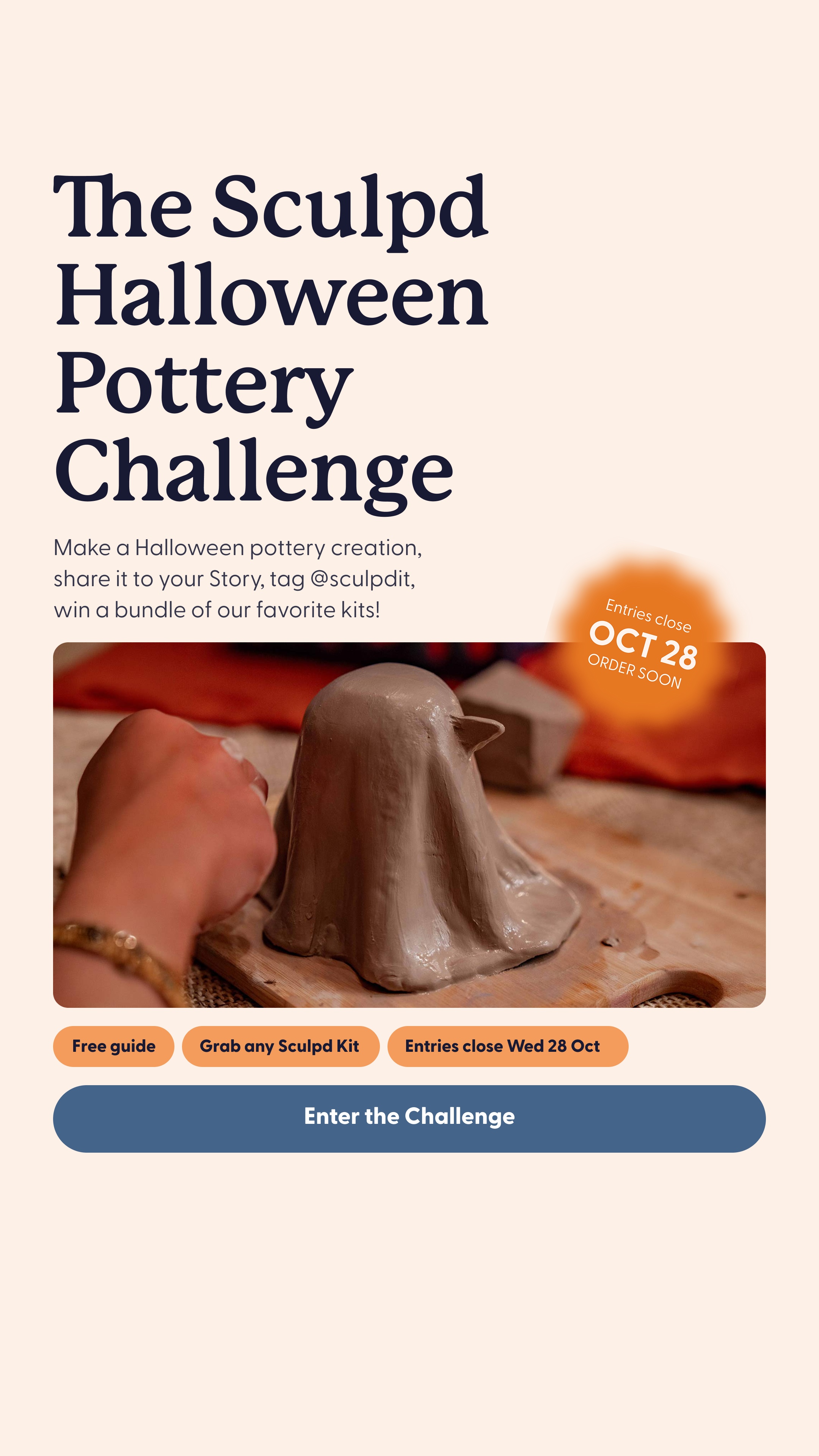 Sculpd Facebook ad: Enter The Challenge