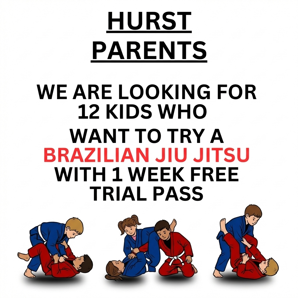 JJ Machado DFW Brazilian Jiu Jitsu Facebook ad: 1 WEEK FREE Trial PASS for KIDS