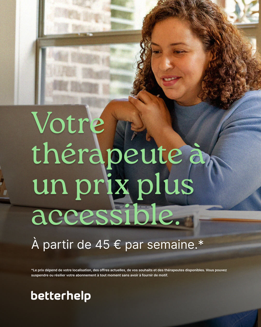 BetterHelp Facebook ad: Une Thérapie En Ligne Accessible