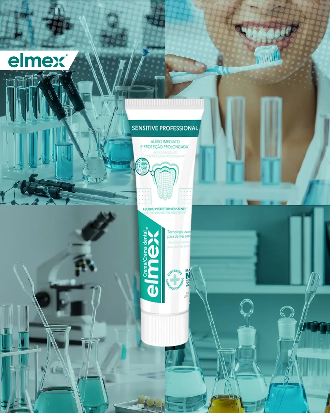 Elmex Latinoamérica Facebook ad: La crema dental Elmex Sensitive Professional ofrece alivio…