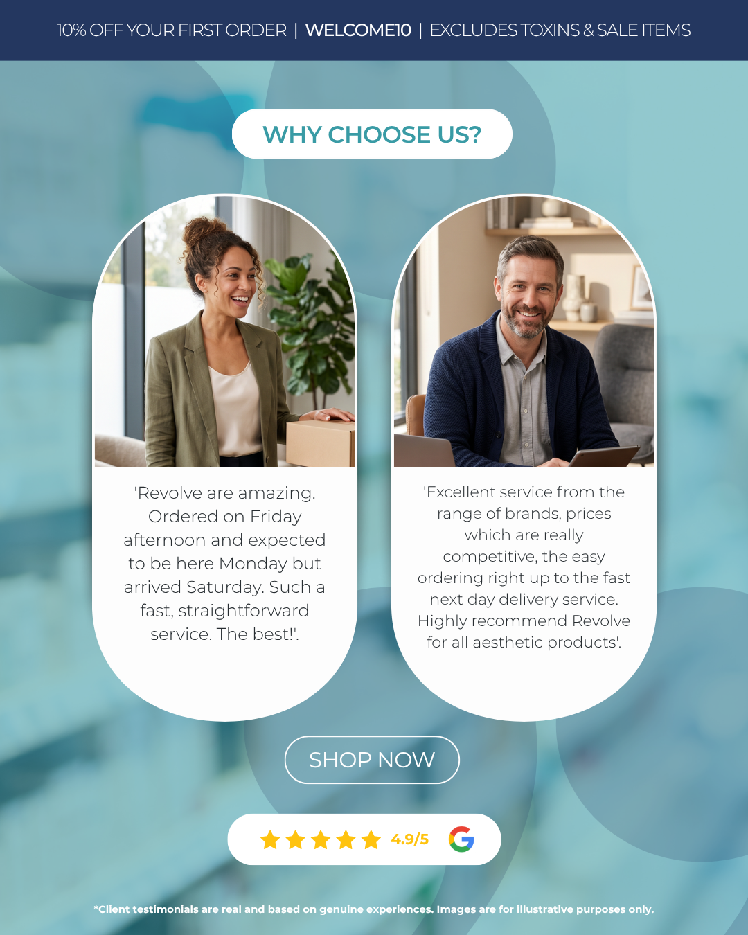Revolve Medicare Ltd Facebook ad: Elevate your practice with premium aesthetic products, all…