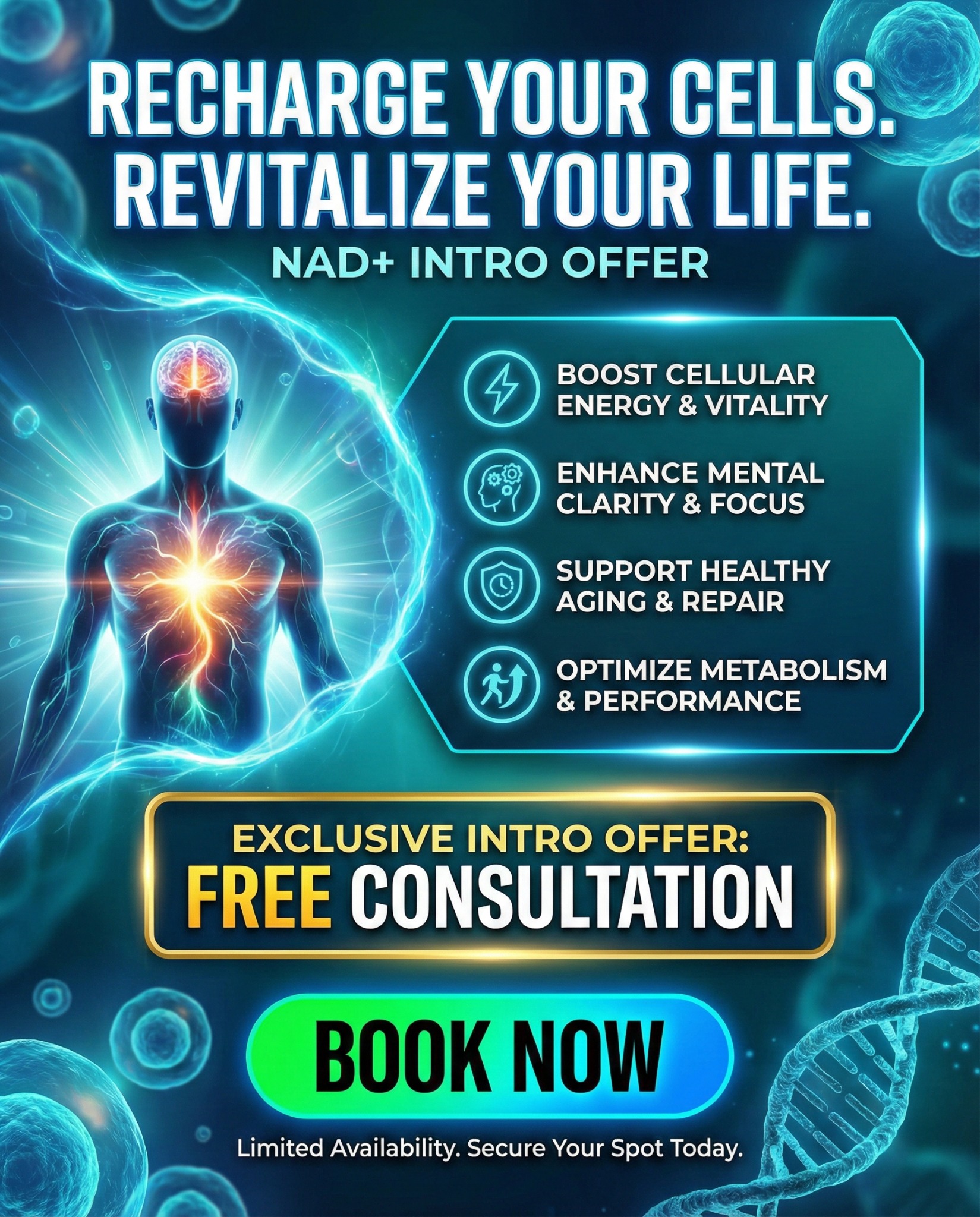 ICRYO One Loudoun VA Facebook ad: NAD+ Free Consultation