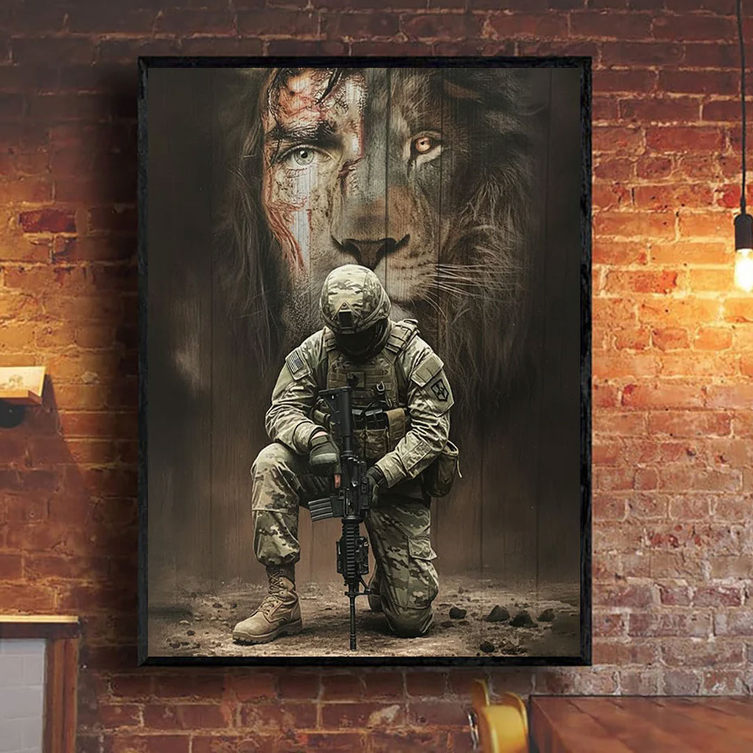 Railspirit Home & Style Facebook ad: A Soldier Never Stands Alone Canvas