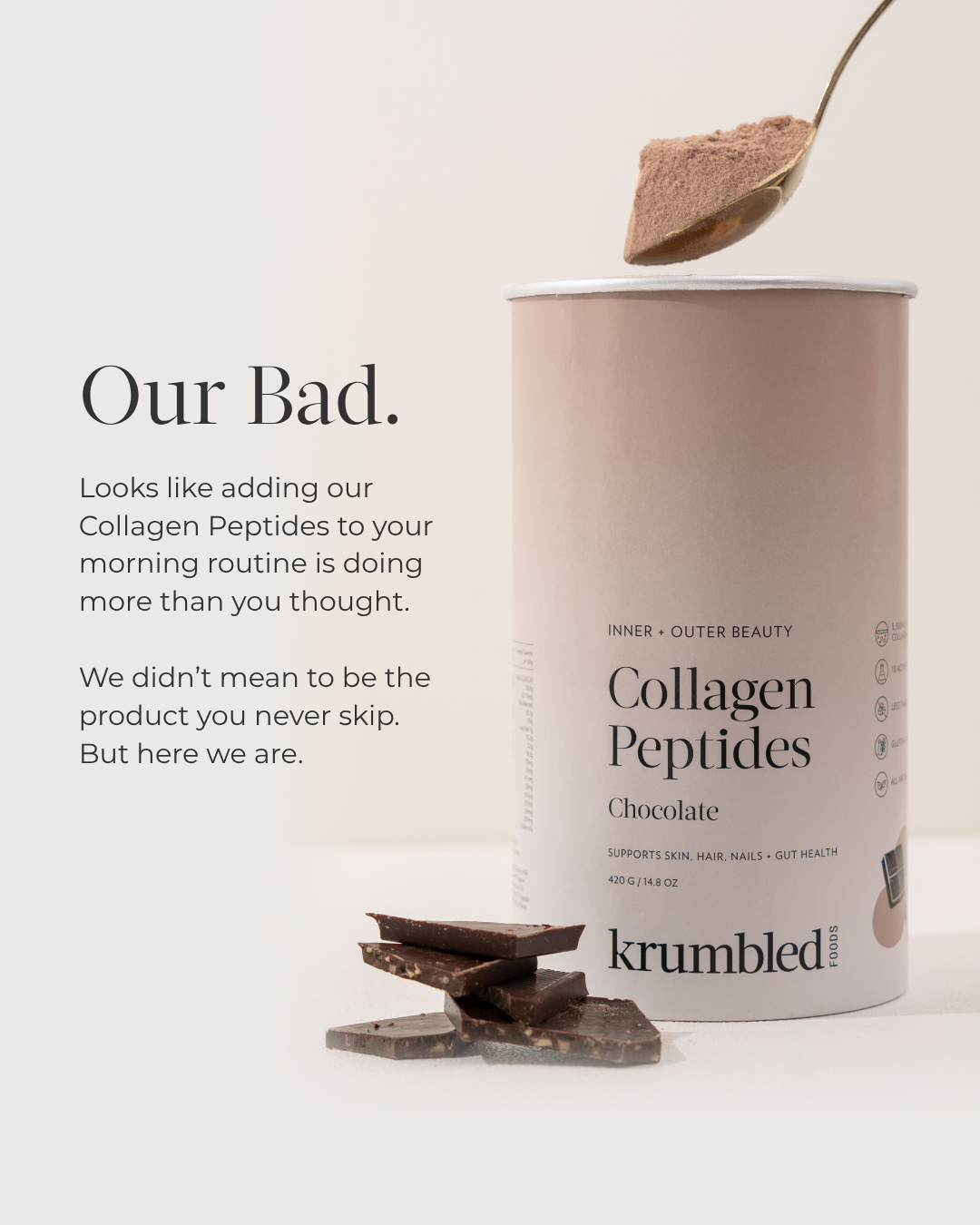 Krumbled Foods Facebook ad