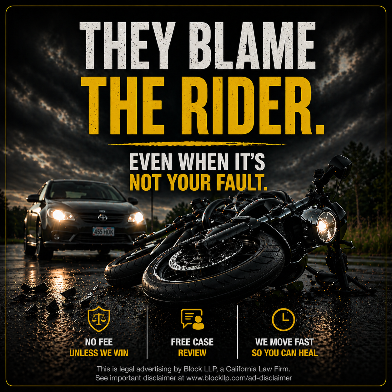 Car Accident Solutions Facebook ad from May 22, 2026