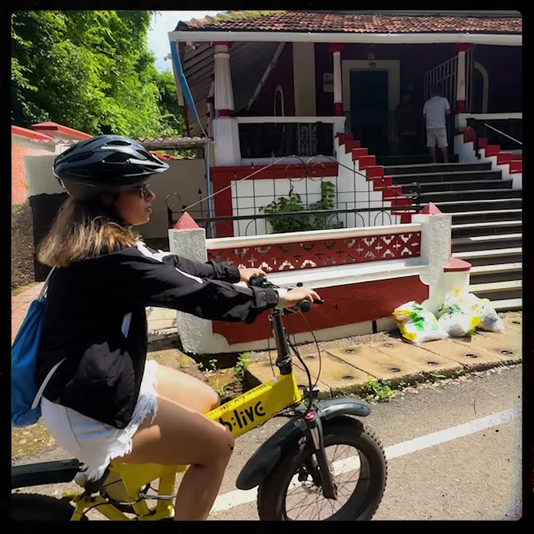 B Live E Bike Tours Facebook ad: Discover Goa's Hidden Gem: Divar Island Adventures Await!
