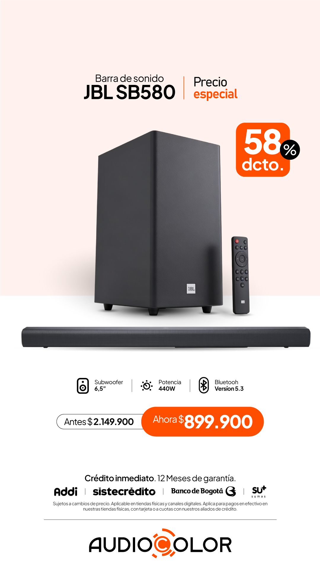 AUDIO COLOR Facebook ad