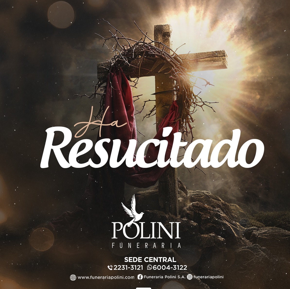 Funeraria Polini S.A. Facebook ad: Es un día de alegría, paz y reflexión…