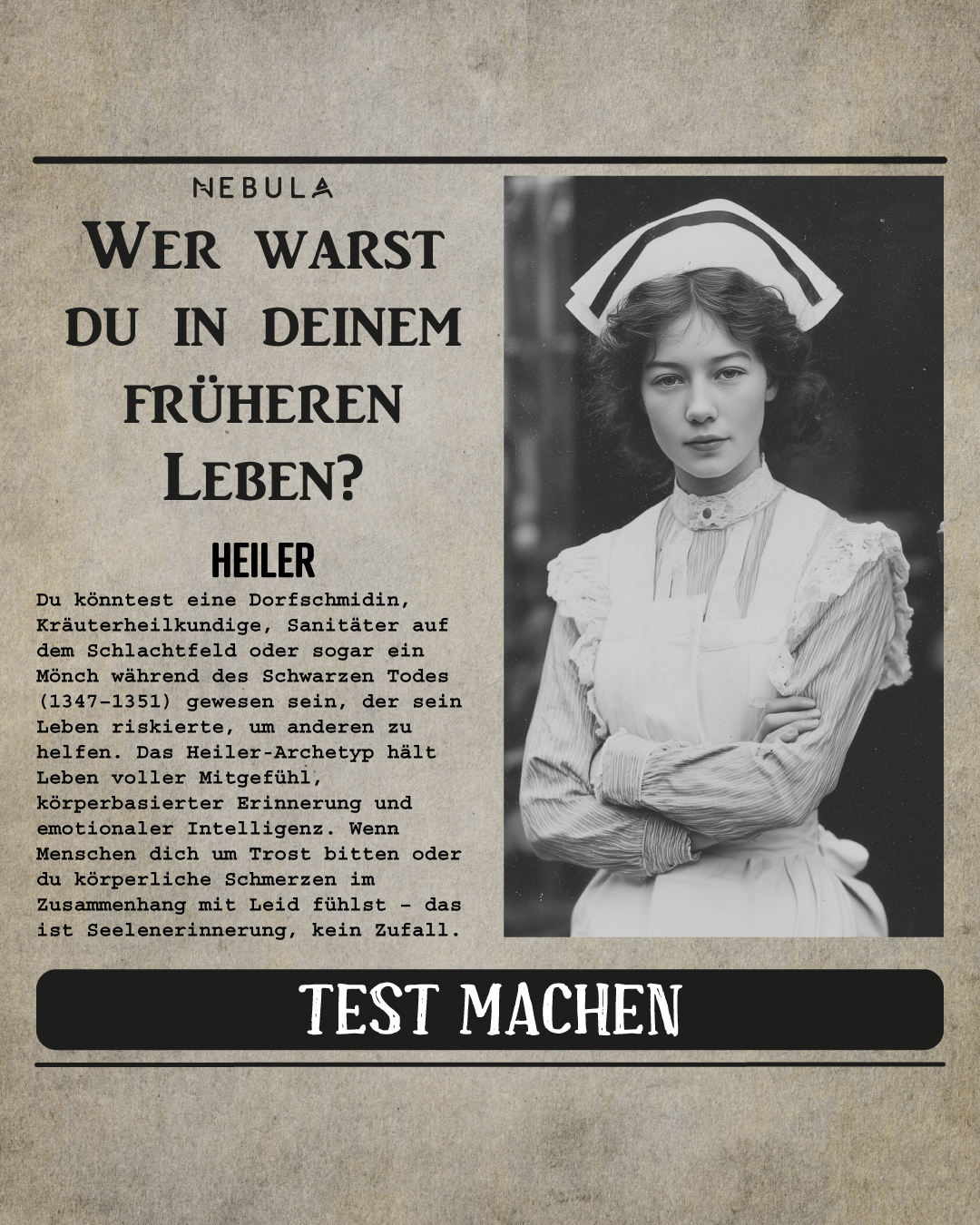 Nebula: Past Life Power Reading Facebook ad: Enthülle, warum du geboren wurdest