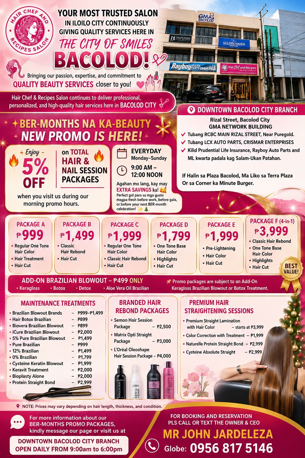 Hair Chef and Recipes Salon Facebook ad: YOUR MOST TRUSTED SALON IN ILOILO CITY CONTINUOUSLY…
