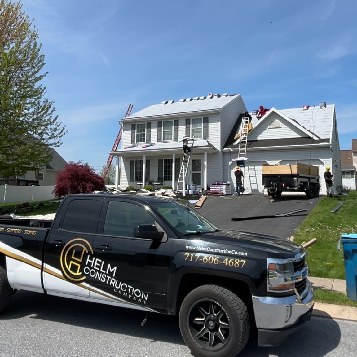 Helm Construction Company Facebook ad: Always Get Multiple Roof Estimates