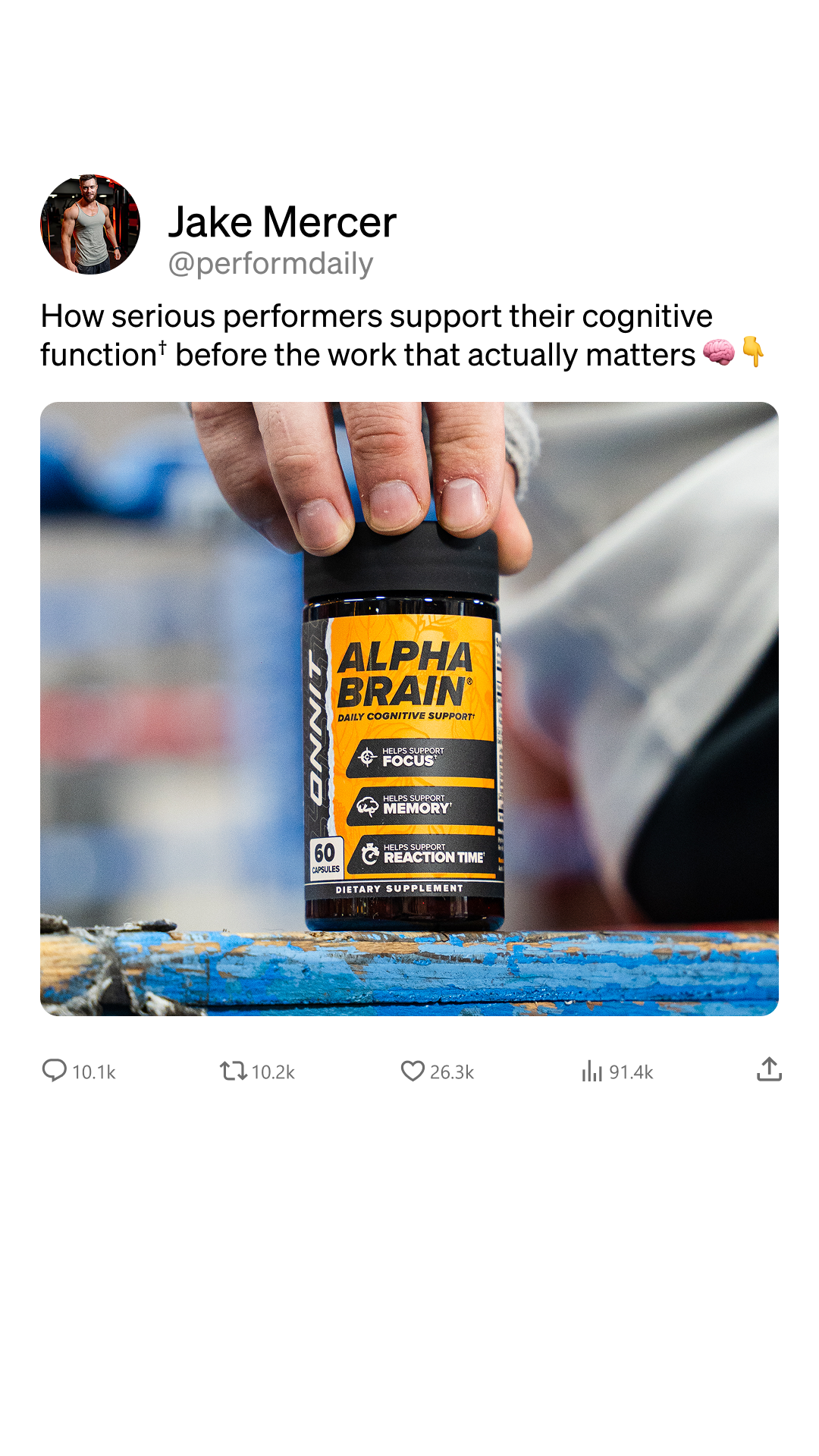 Onnit Facebook ad