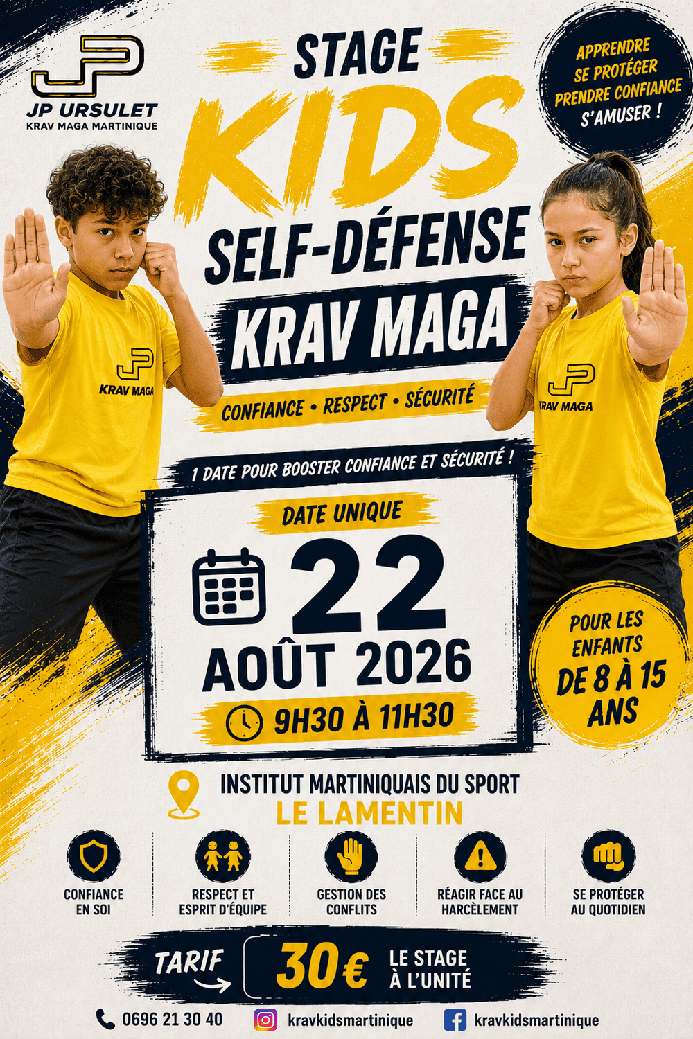 Krav Maga Martinique Kids - JP Ursulet Facebook ad: Stages Krav Kids de 8 à 15 ans