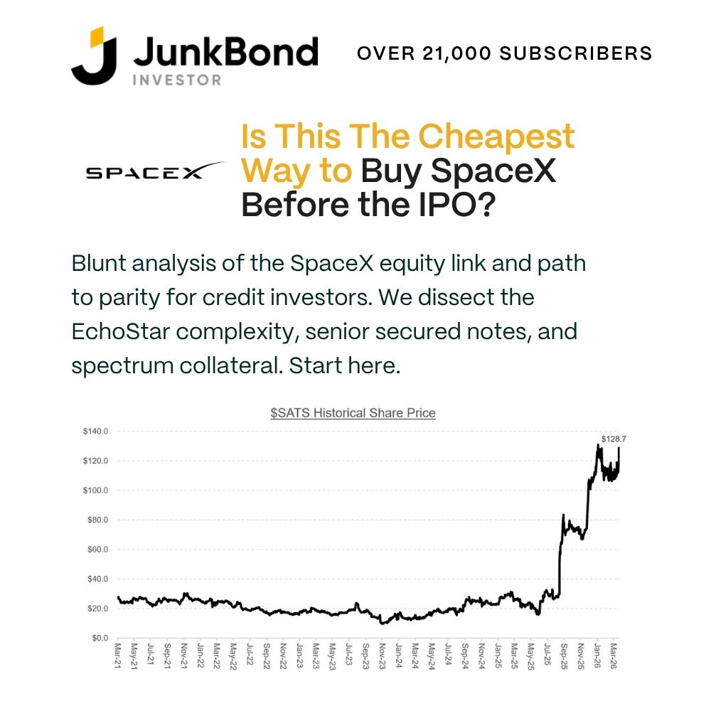 Junkbondinvest Facebook ad: Is EchoStar the Cheapest Entry into SpaceX?