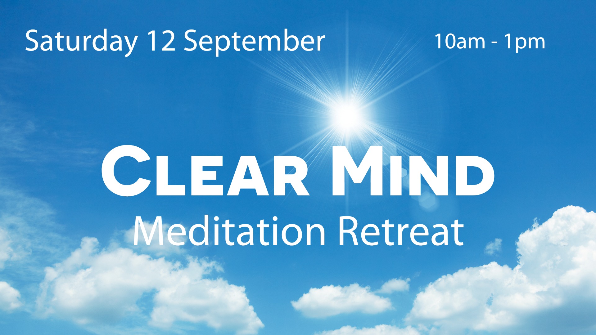 Kadampa Meditation Centre Nottingham Facebook ad: Clear Mind (half-day meditation retreat)