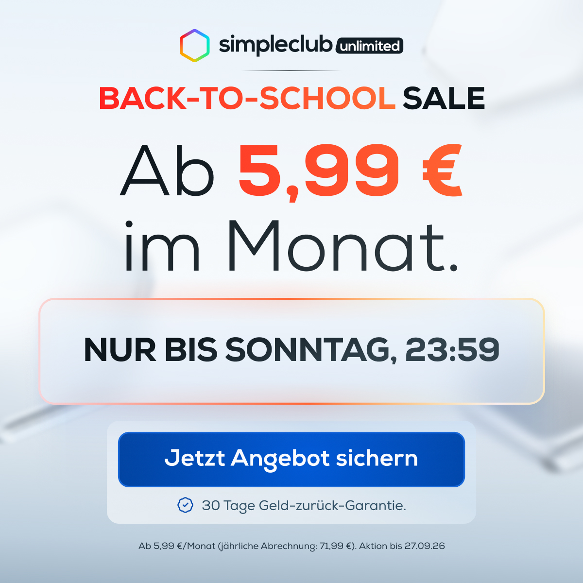 simpleclub Facebook ad