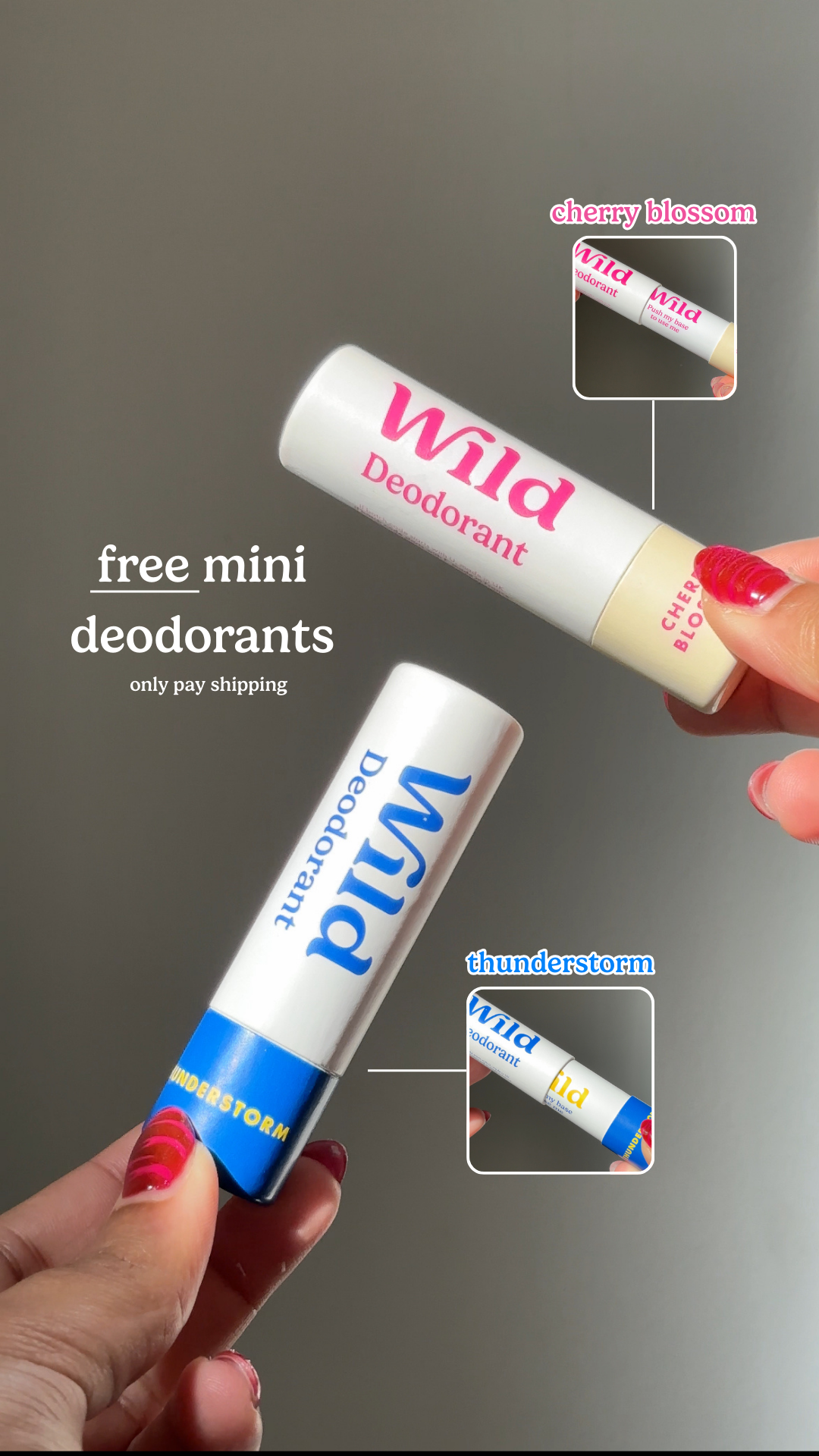 Wild Facebook ad: Try before you buy - Wild Mini Deodorants