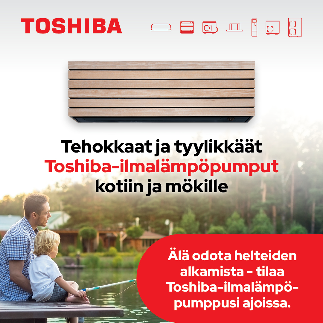 Toshiba lämpöpumput Facebook ad: Toshiba-lämpöpumpuista sinun on helppo valita omaan…