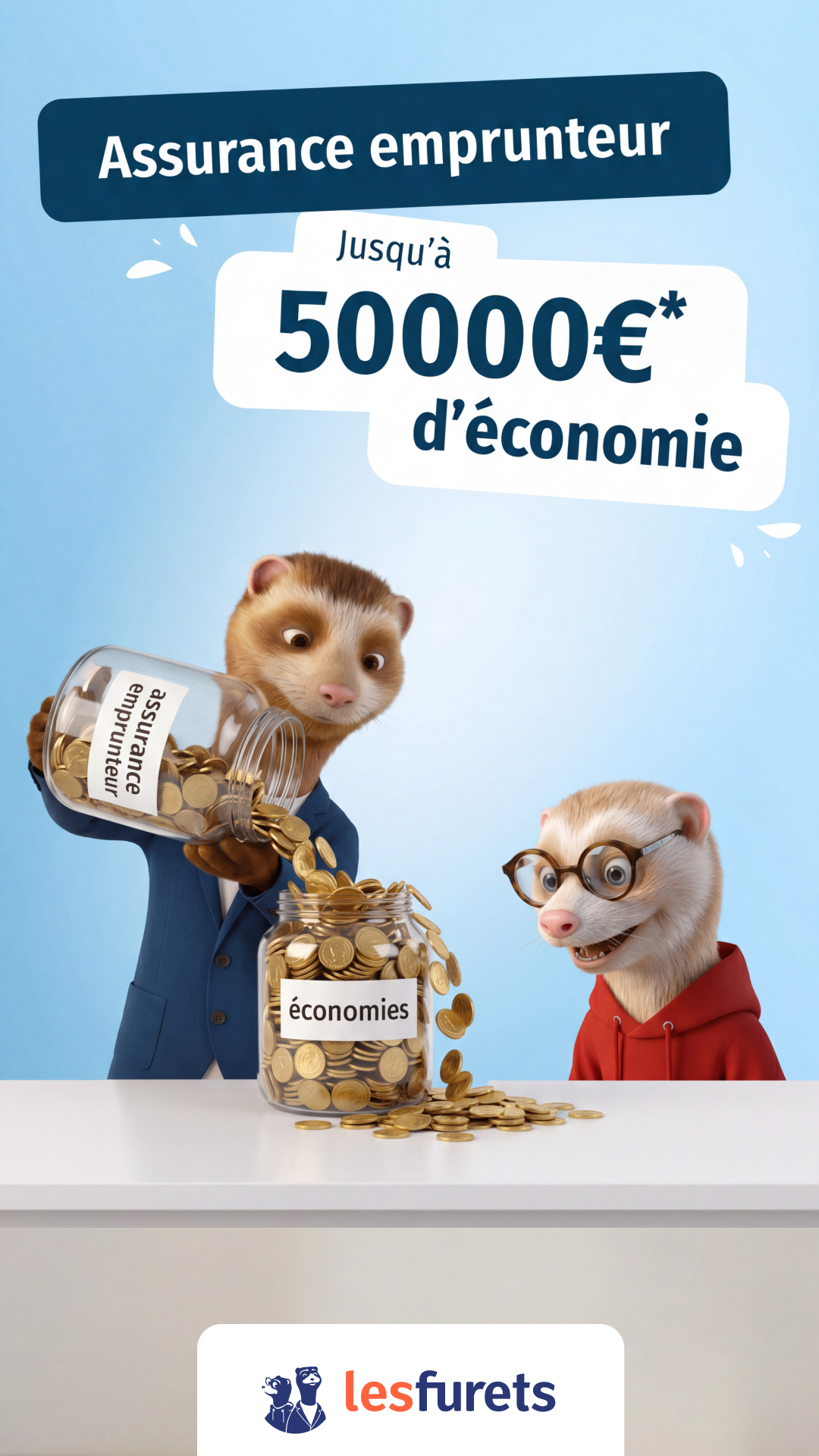 LesFurets.com Facebook ad: Faites des économies dès maintenant