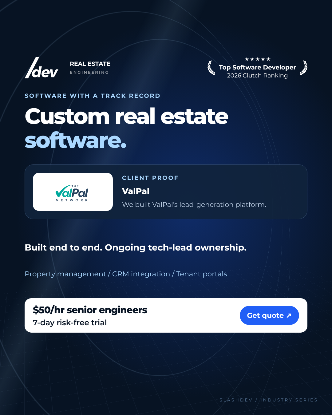 Slashdev Facebook ad: Custom real estate software