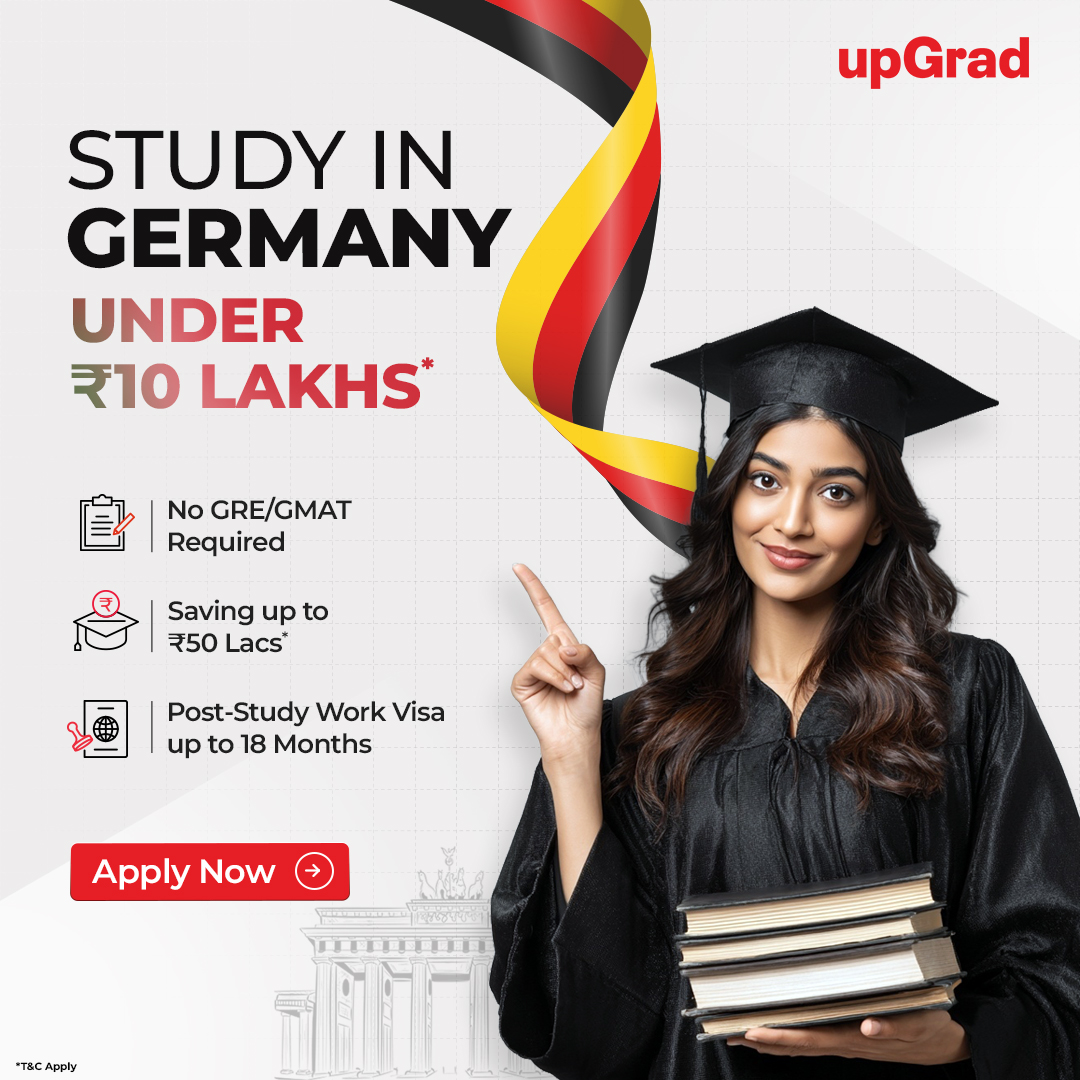 upGrad Abroad Facebook ad: Master’s in Germany