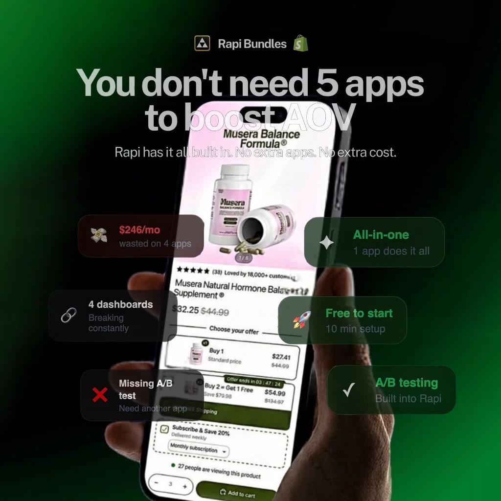Rapi Bundle Facebook ad: If you're not using Rapi Bundles you're missing…