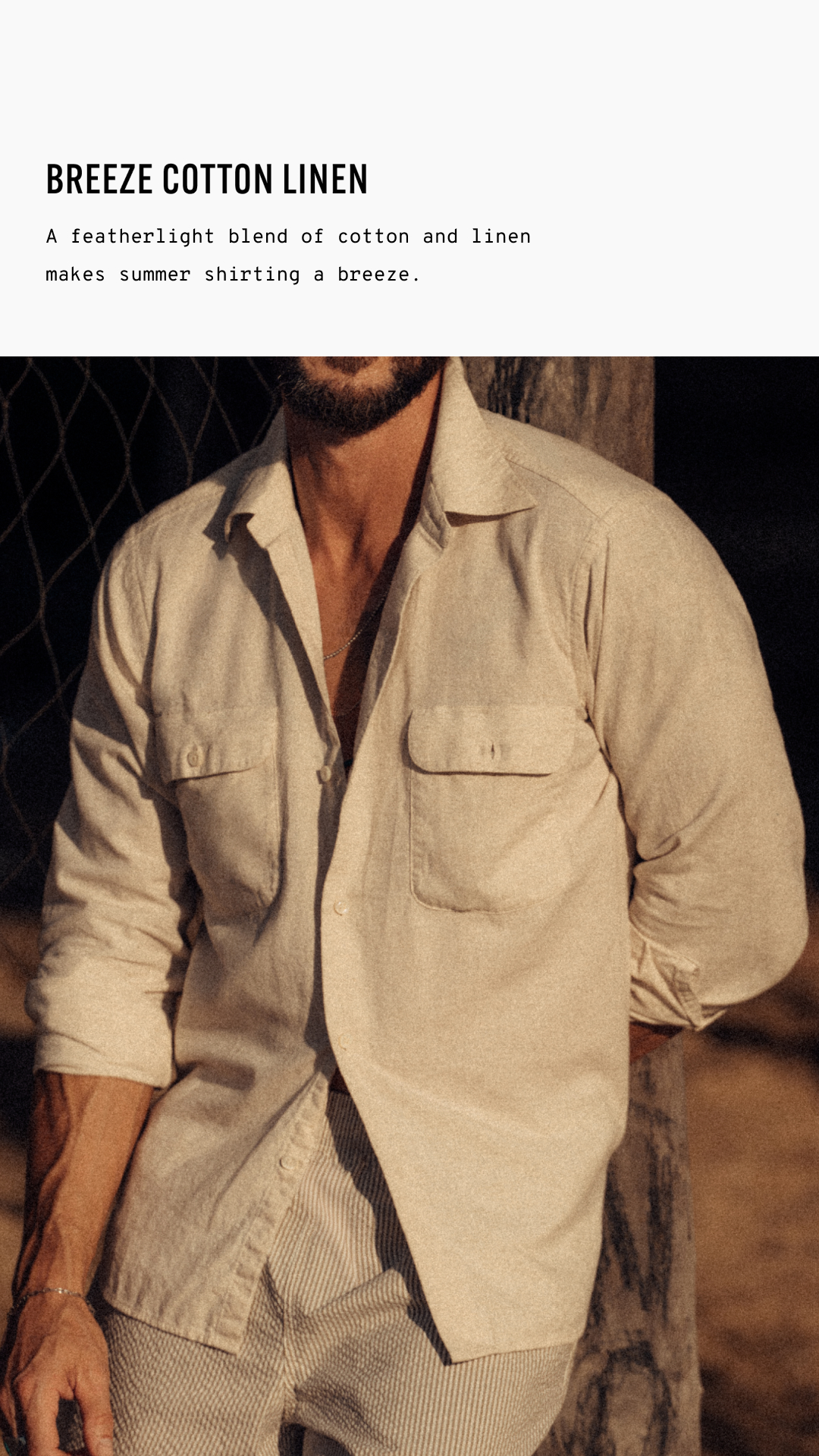 Buck Mason Facebook ad