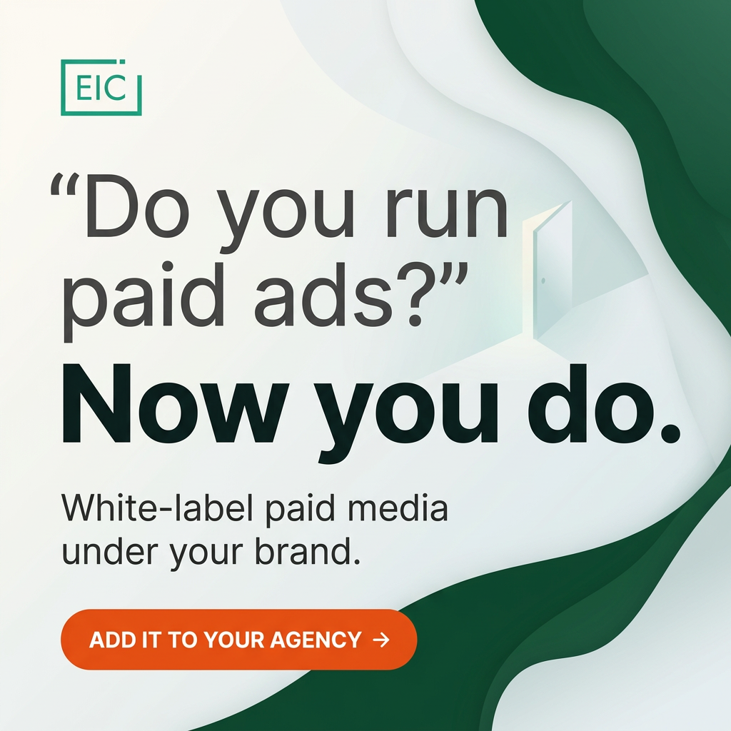 EIC Agency Facebook ad: Do you run paid ads? Now you do.