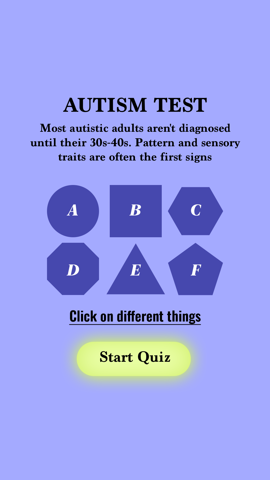 Personality Type Facebook ad