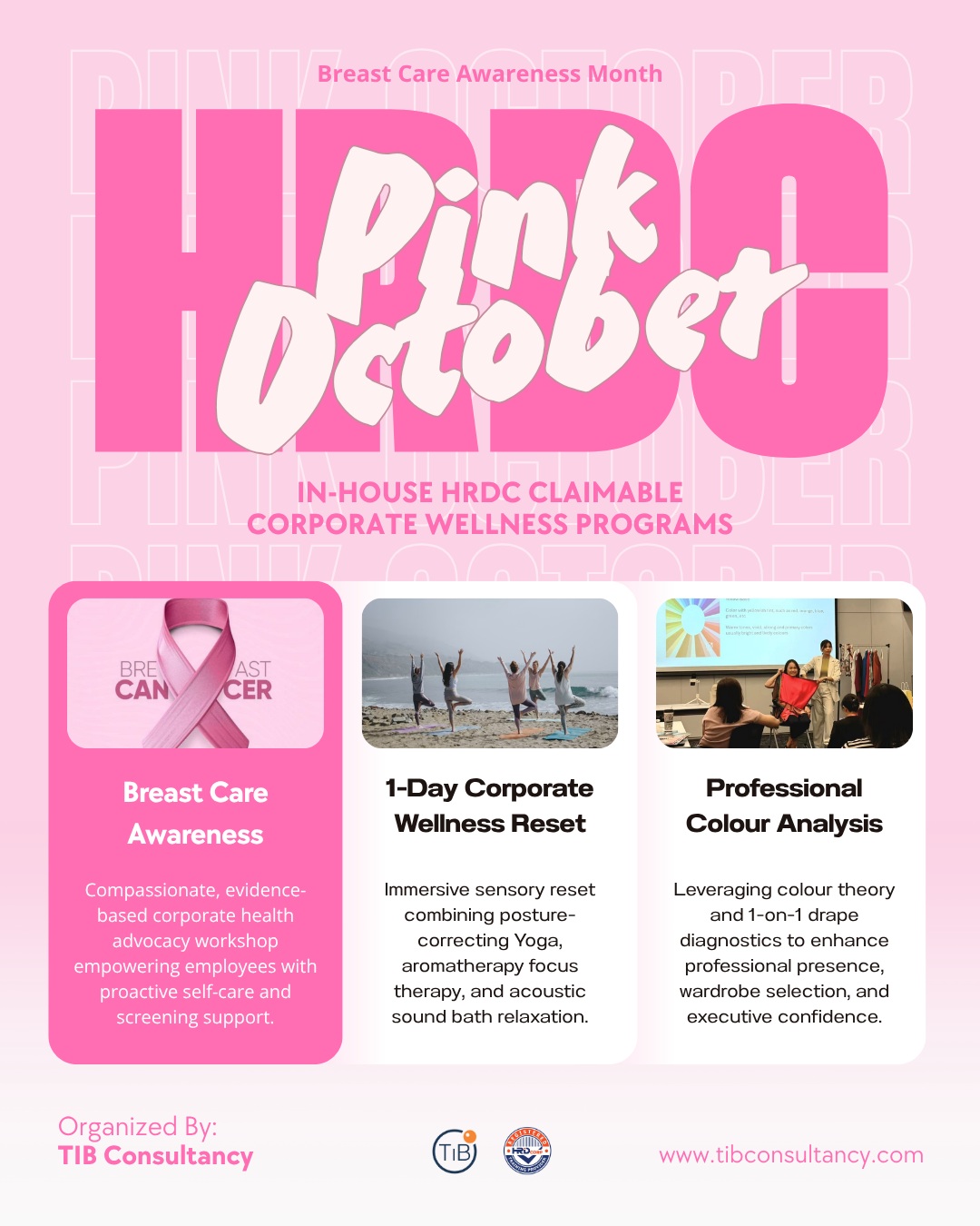 Tib Consultancy Facebook ad: Empower Your Workforce This October: Pink October &…