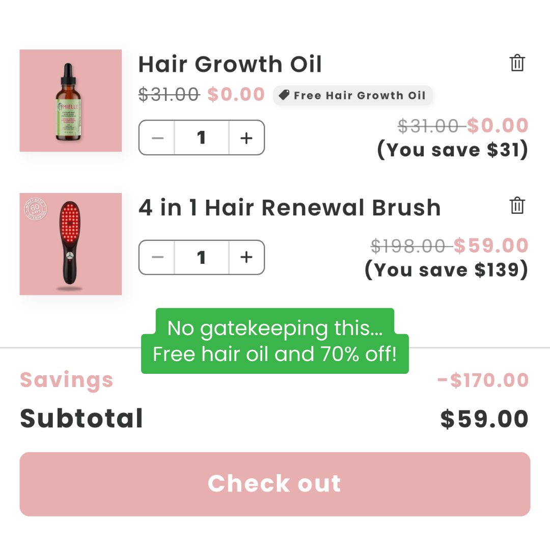 Healthy Hair Insider Facebook ad: Get 70% OFF The 4 in 1 Hair Brush