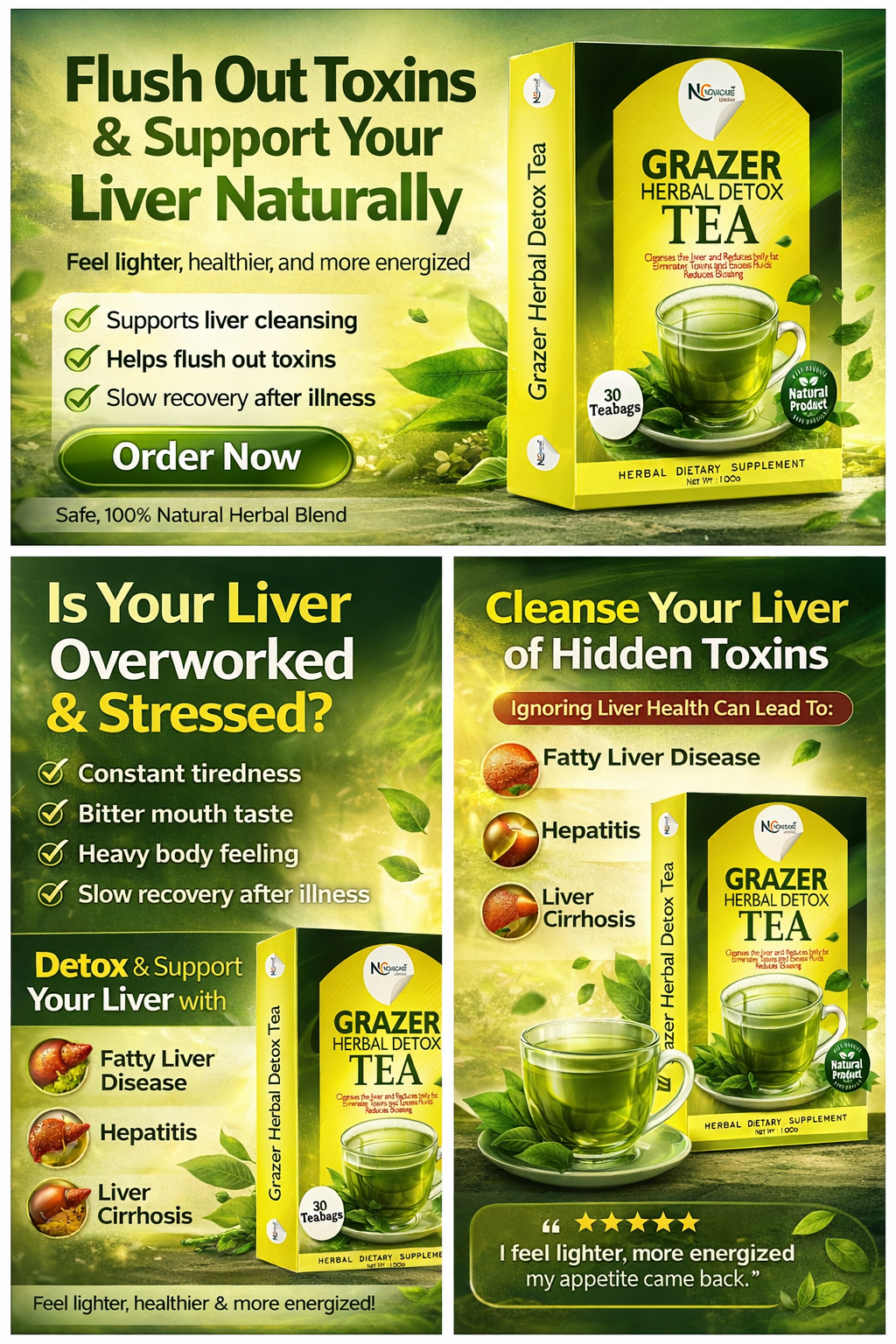Novacare.ng Facebook ad: Support your liver naturally & feel lighter everyday