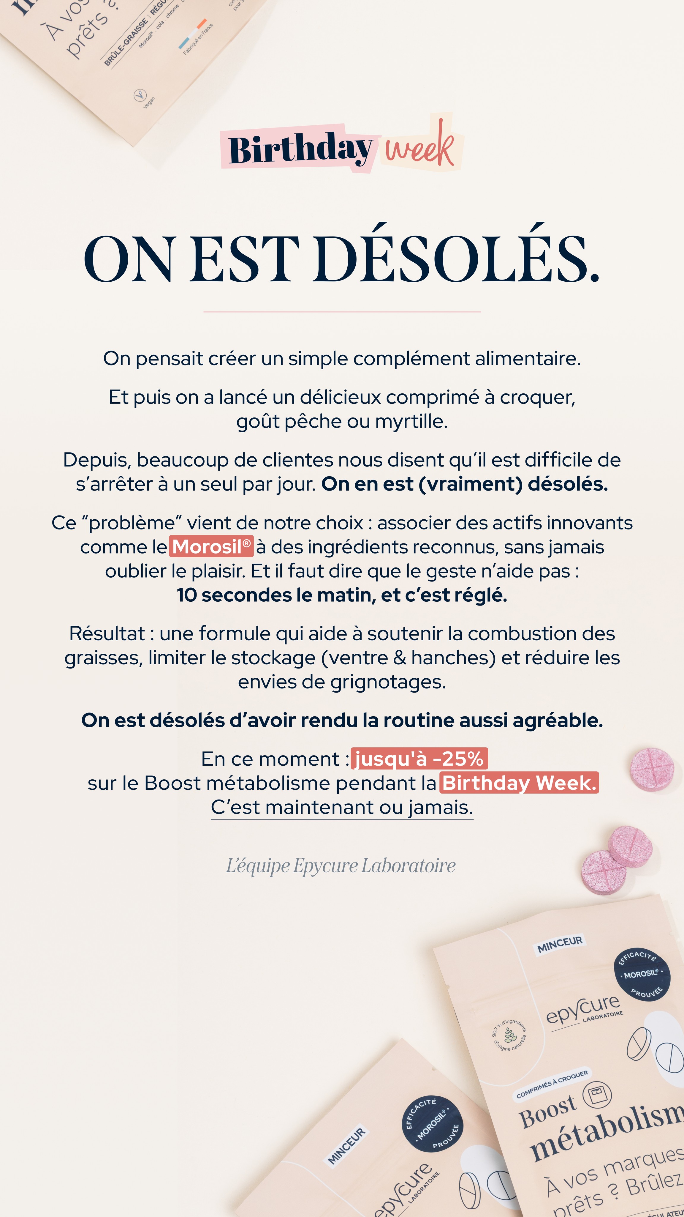 Epycure Facebook ad
