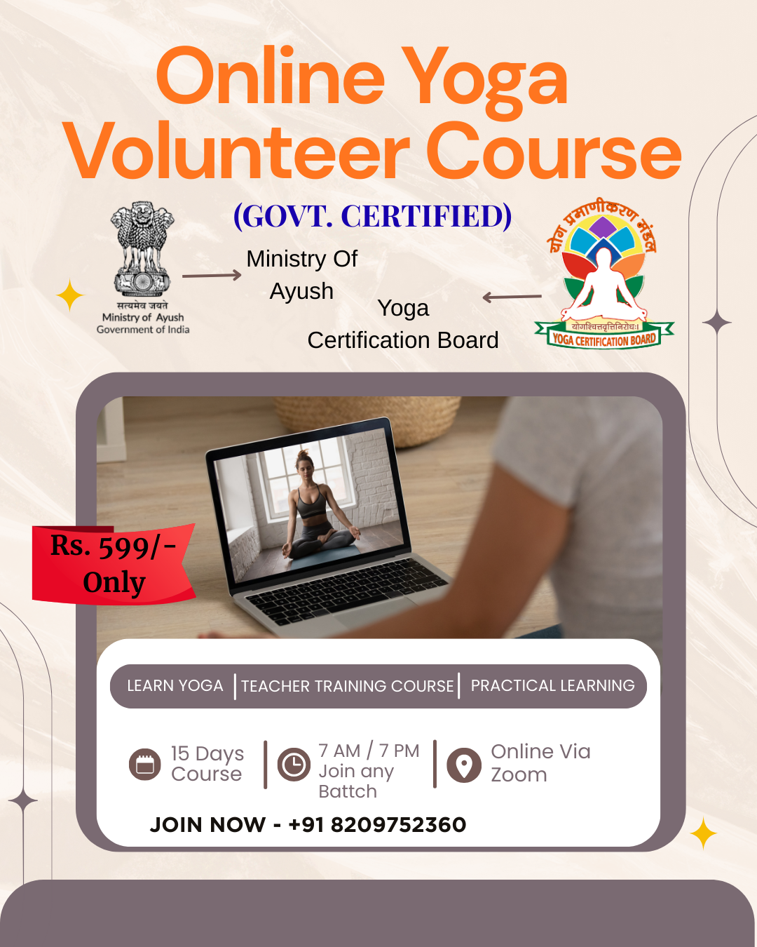 Shyam Bhai Online Yoga Classes via Video Call Facebook ad
