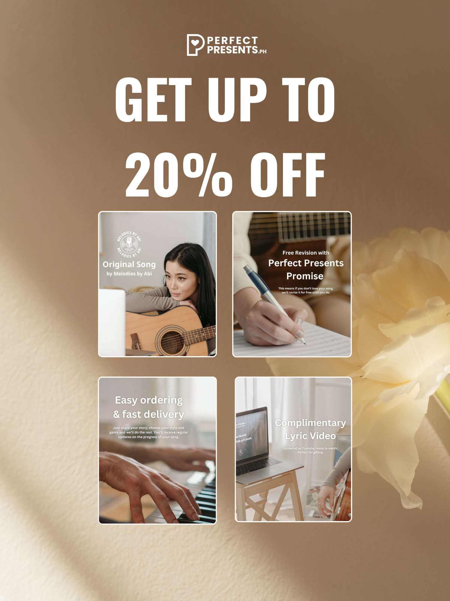Melodies by Abi Facebook ad: BIG DISCOUNT + FREE SHIPPING!