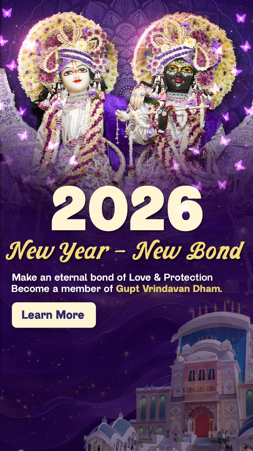 Gupt Vrindavan Dham Facebook ad from Dec 26, 2025