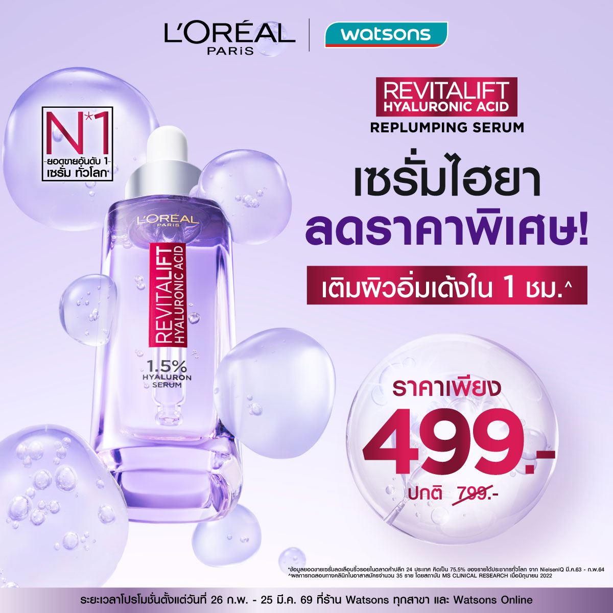 L'Oréal Paris Facebook ad: L'Oreal Paris Revitalift Hyaluronic Acid Replumping Serum…
