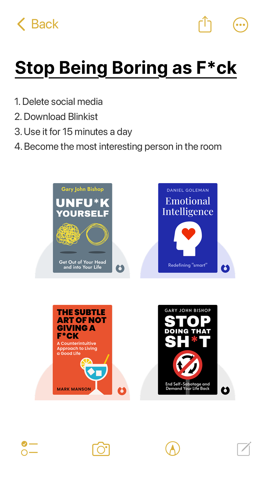 Blinkist Facebook ad
