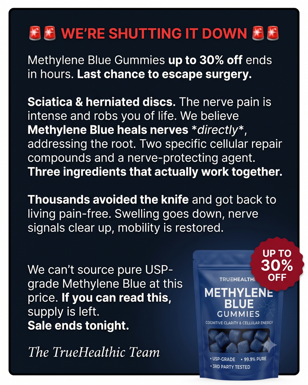 True-Healthic Facebook ad
