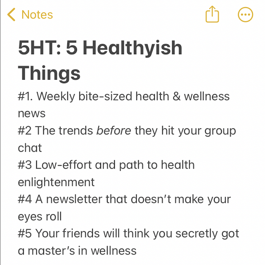Healthyish Content Facebook ad: Wellness Advice That Doesn't Suck