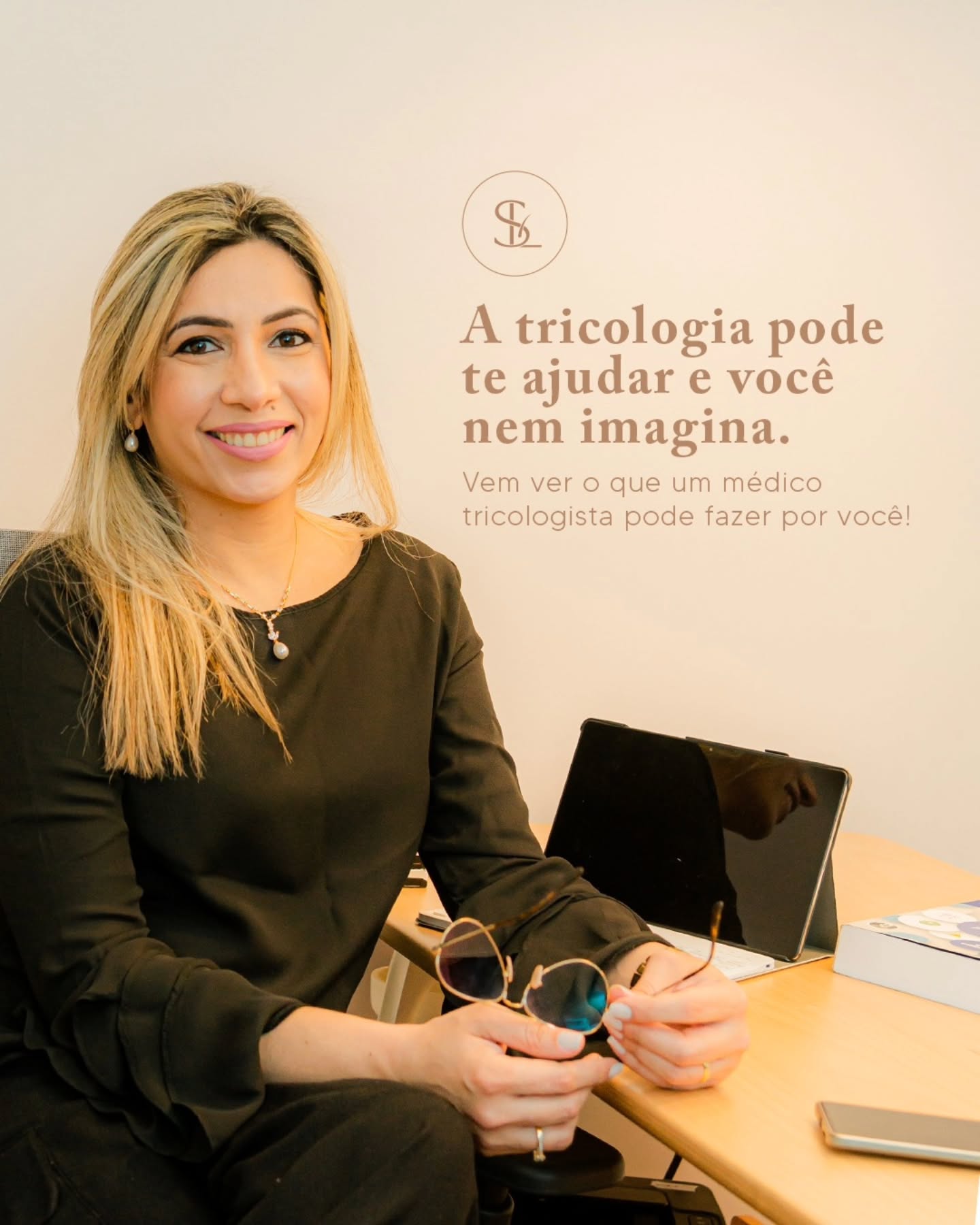 Dra. Shirley Lobo Facebook ad: A maioria das pessoas pensa que tricologia é…