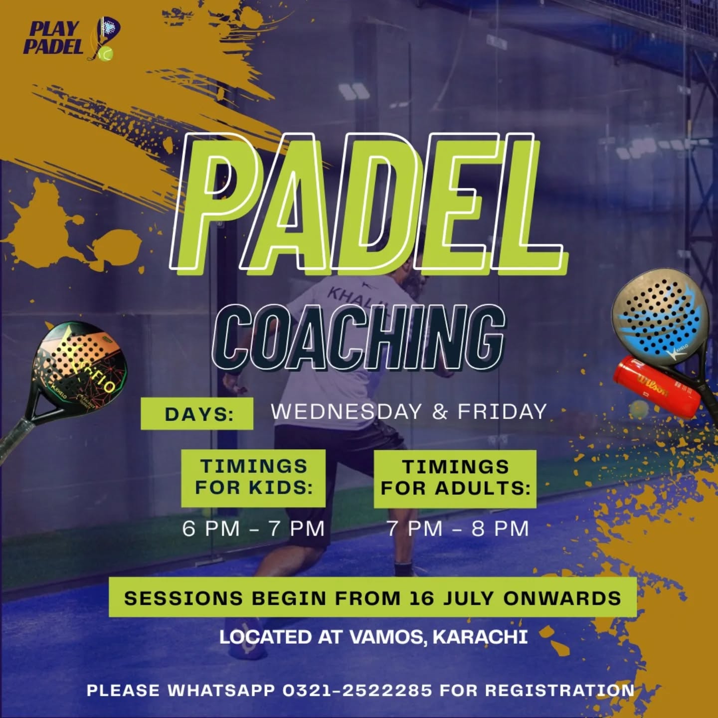 playpadelpk Facebook ad: We're thrilled to announce the launch of our…