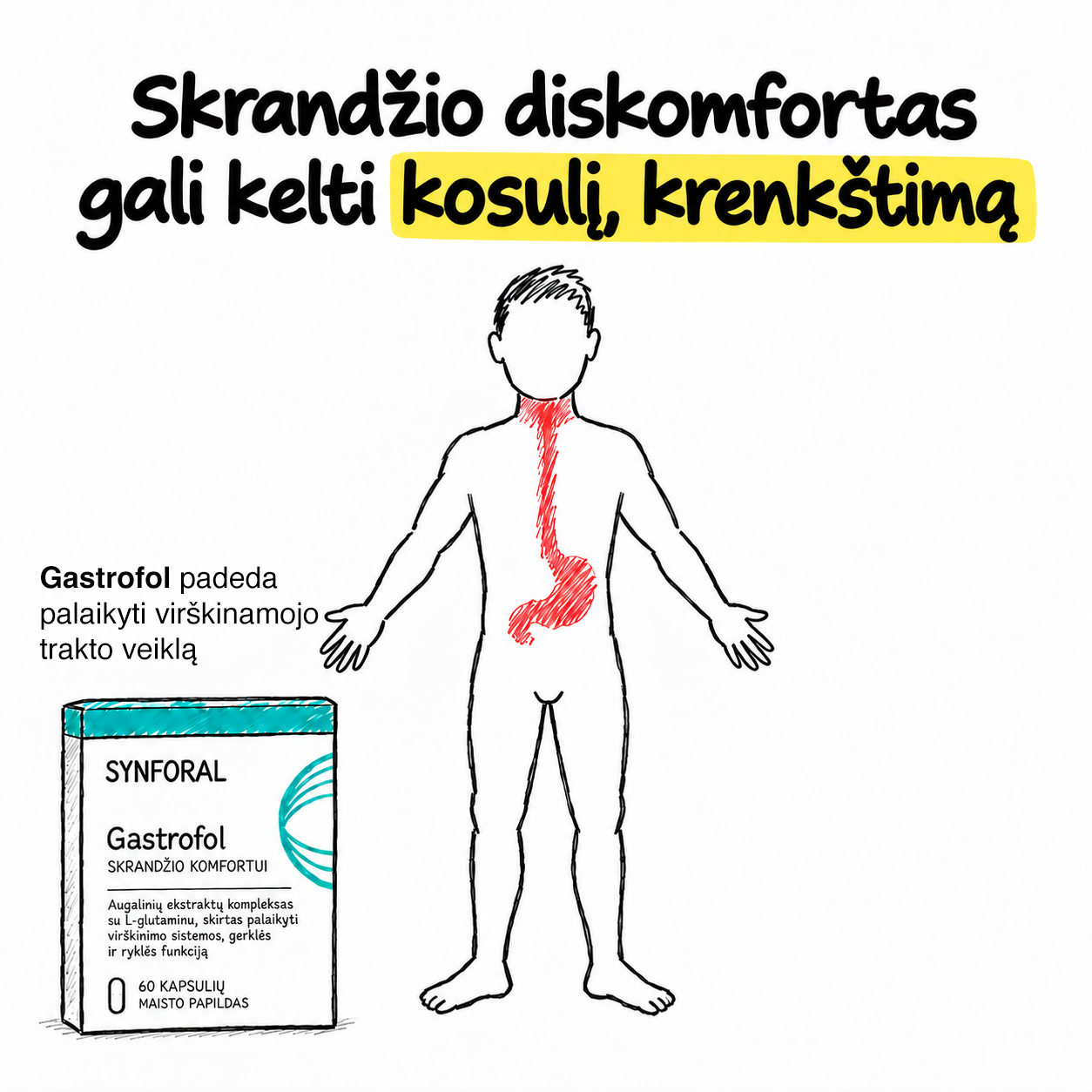 Synforal Facebook ad: Virškinamojo trakto komfortui