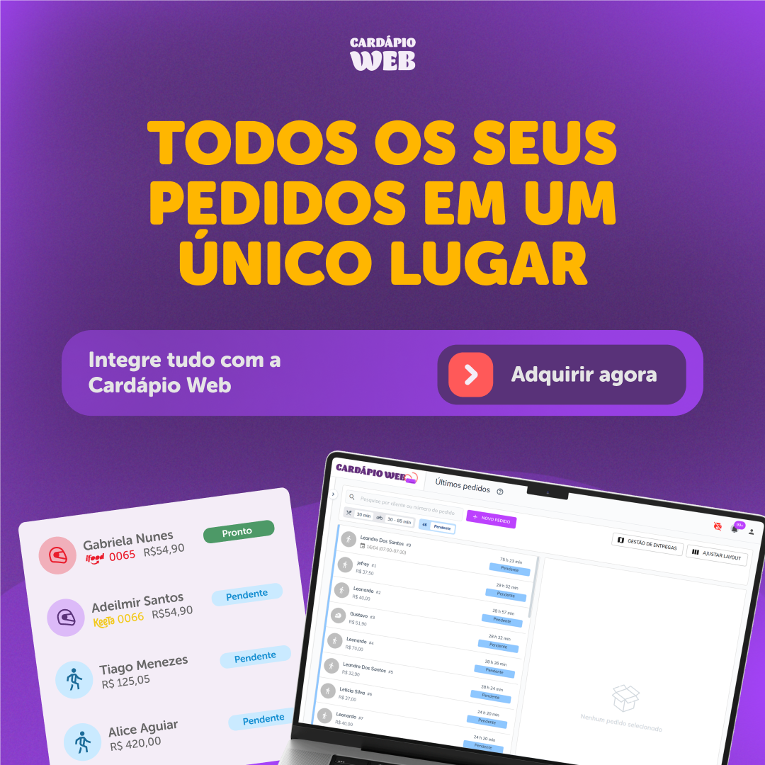 Cardápio Web Facebook ad