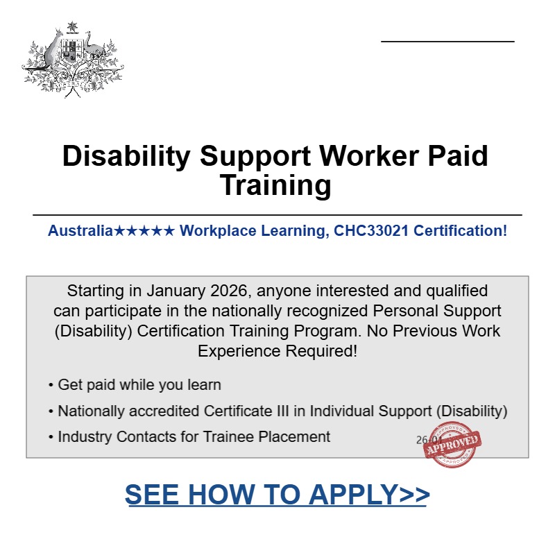 Todayshare Facebook ad: Australian Disability Support Worker Training: Pathways to…
